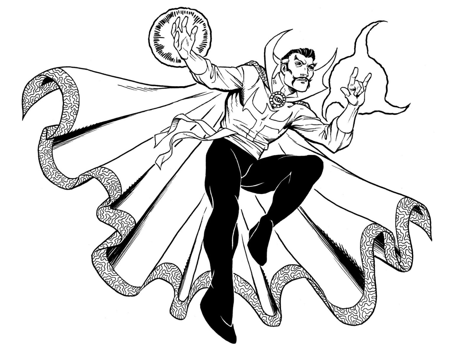 Çocuklar İçin Doktor Strange Boyama Sayfaları 