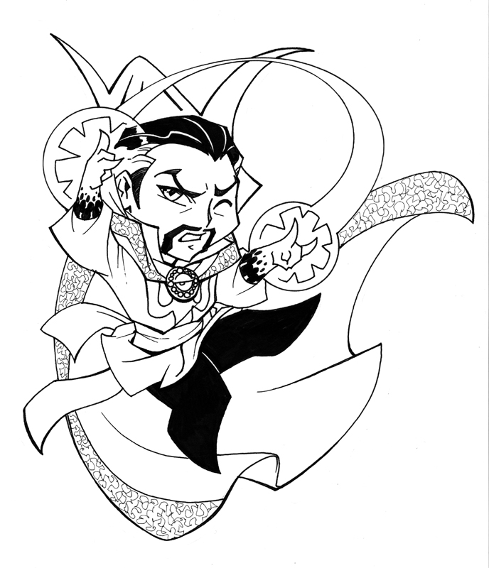 Çocuklar İçin Doktor Strange Boyama Sayfaları 