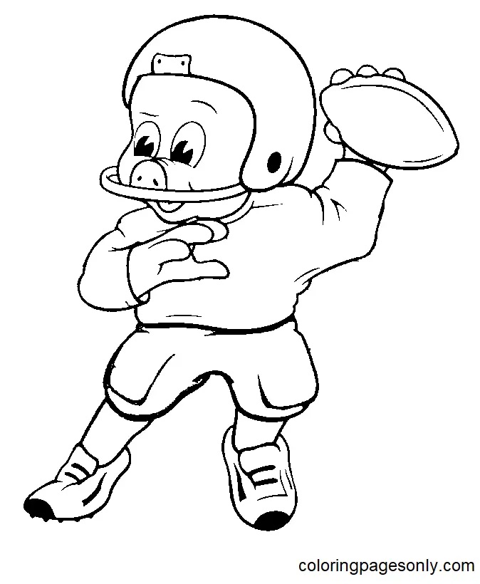 Çocuklar İçin Domuz Wiggly Boyama Sayfaları 