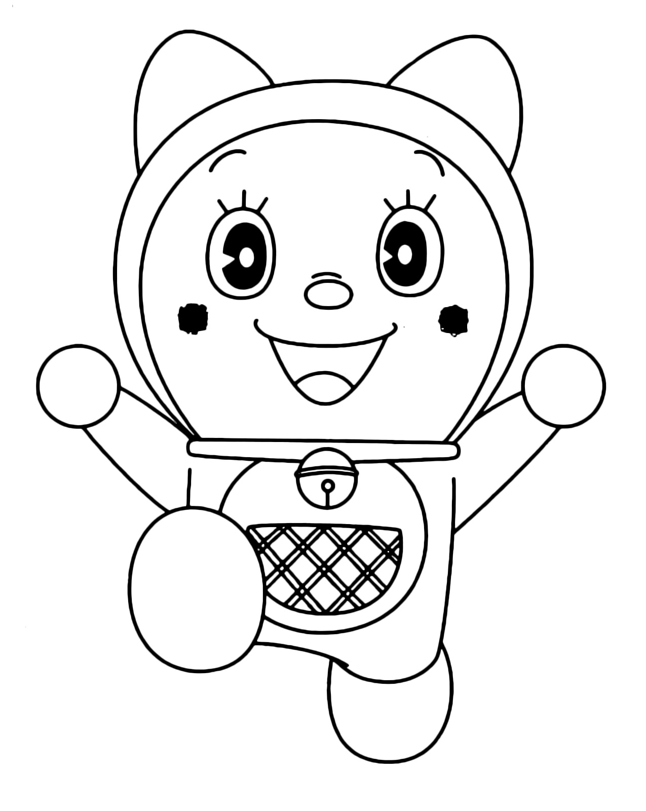 Çocuklar İçin Doreamon Boyama Sayfaları 
