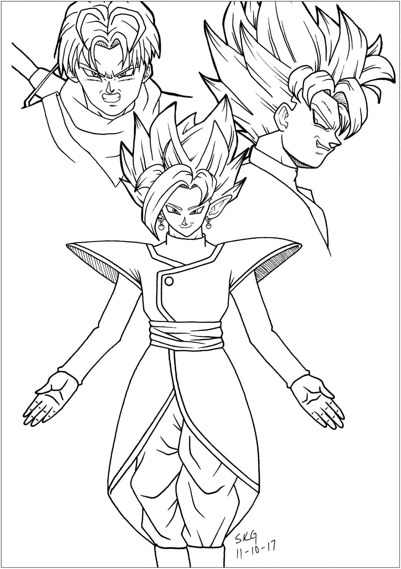 Çocuklar İçin Dragon Ball Boyama Sayfaları 