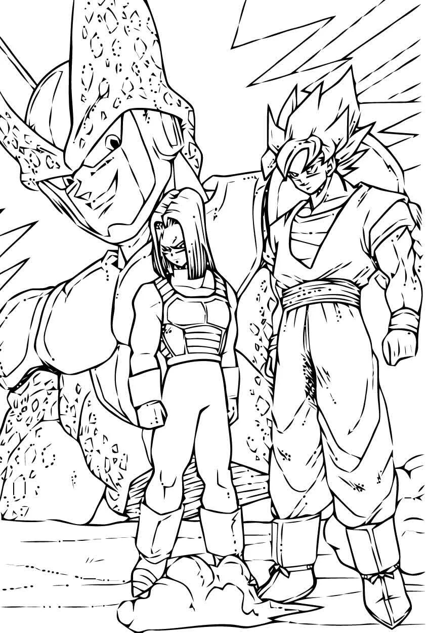 Çocuklar İçin Dragon Ball Boyama Sayfaları 