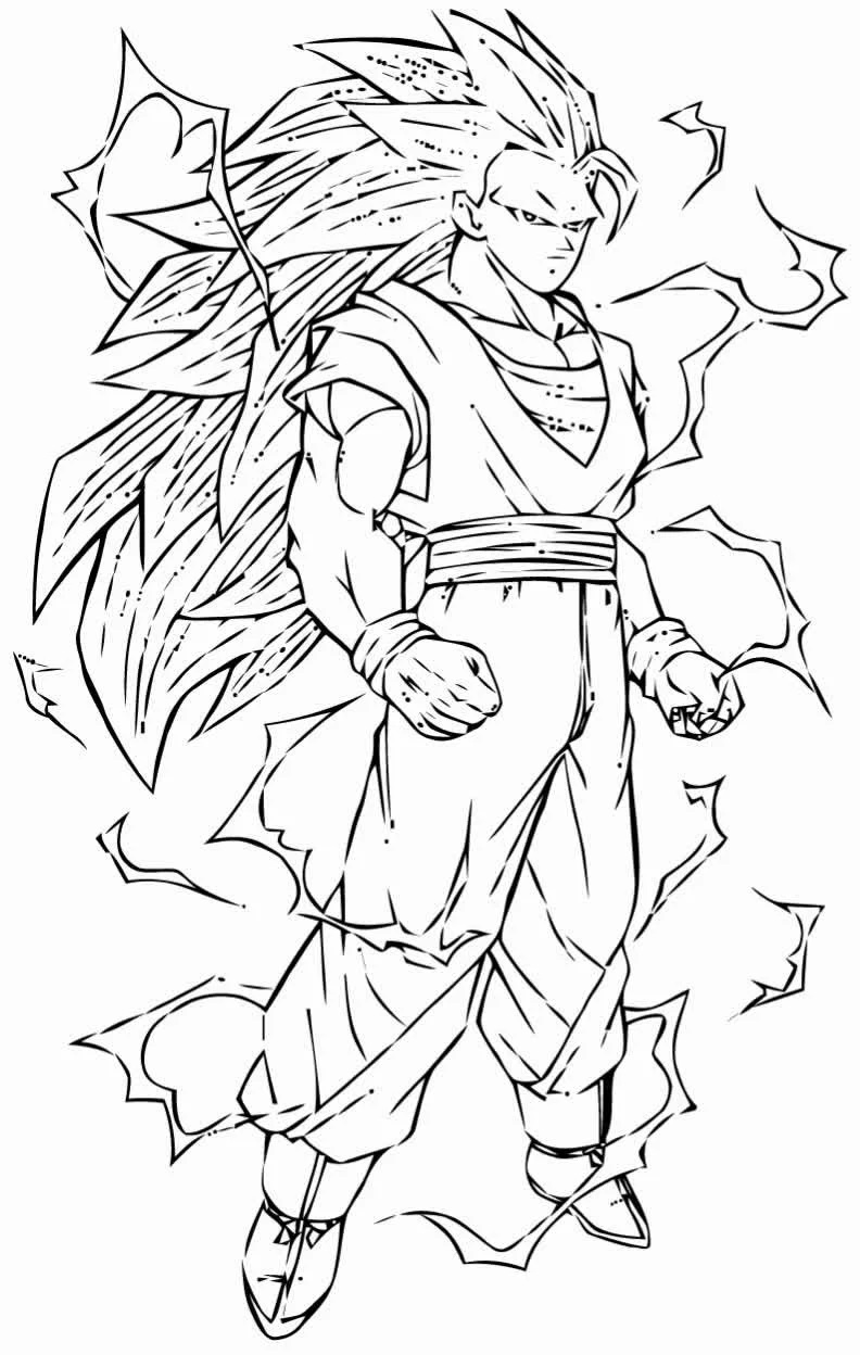 Çocuklar İçin Dragon Ball Boyama Sayfaları 
