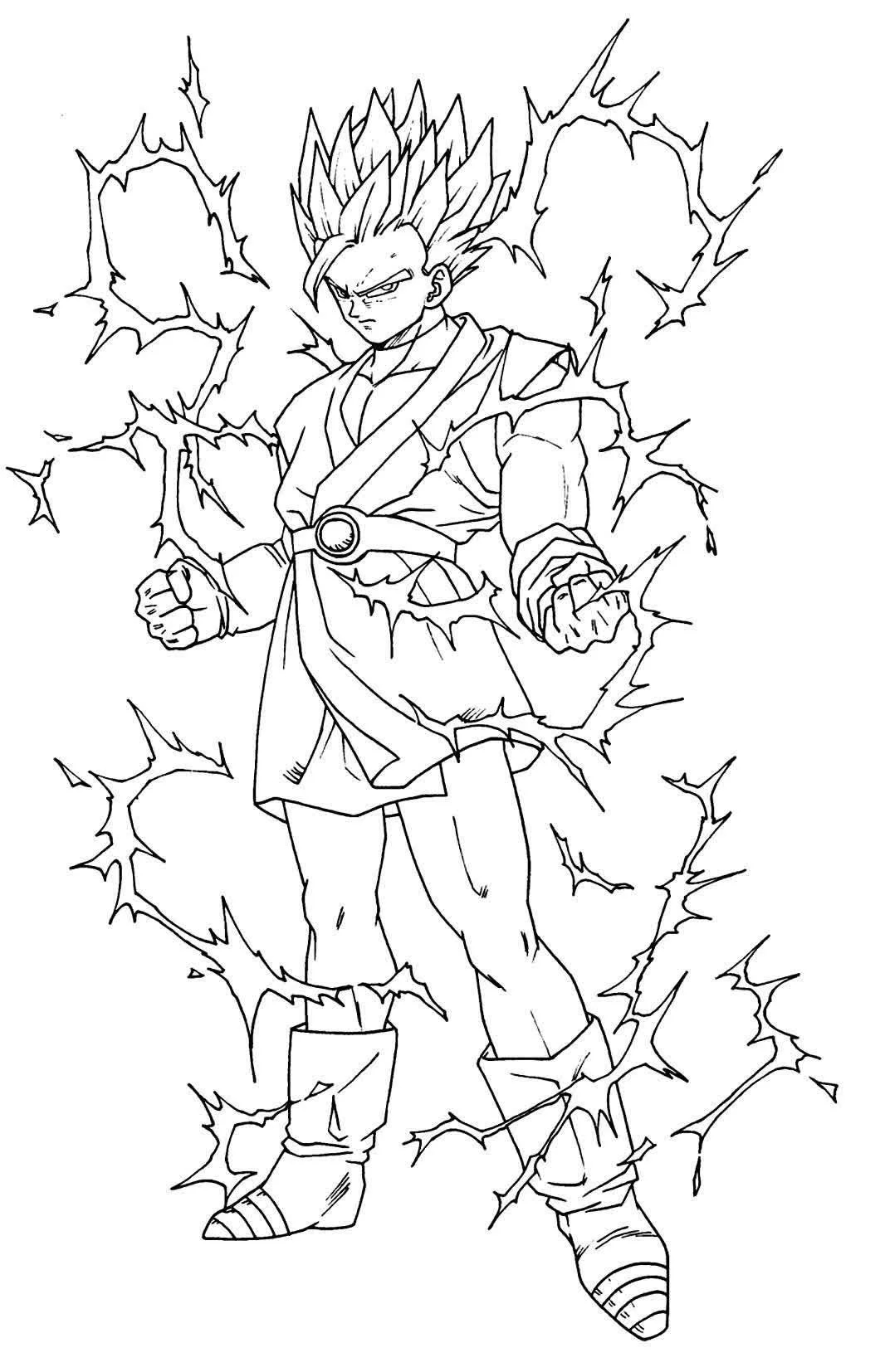 Çocuklar İçin Dragon Ball Boyama Sayfaları 