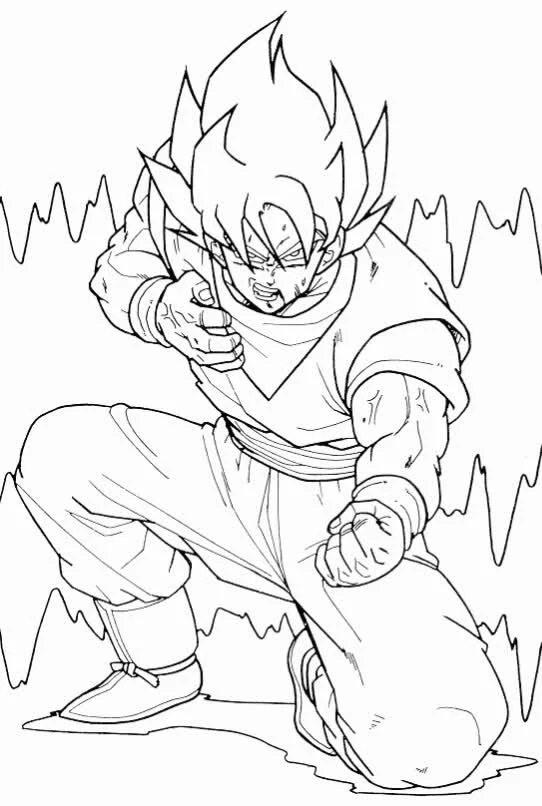 Çocuklar İçin Dragon Ball Boyama Sayfaları 