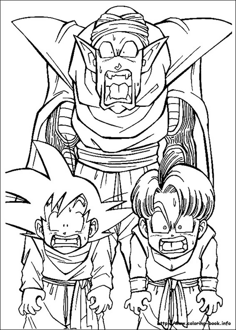 Çocuklar İçin Dragon Ball Boyama Sayfaları 