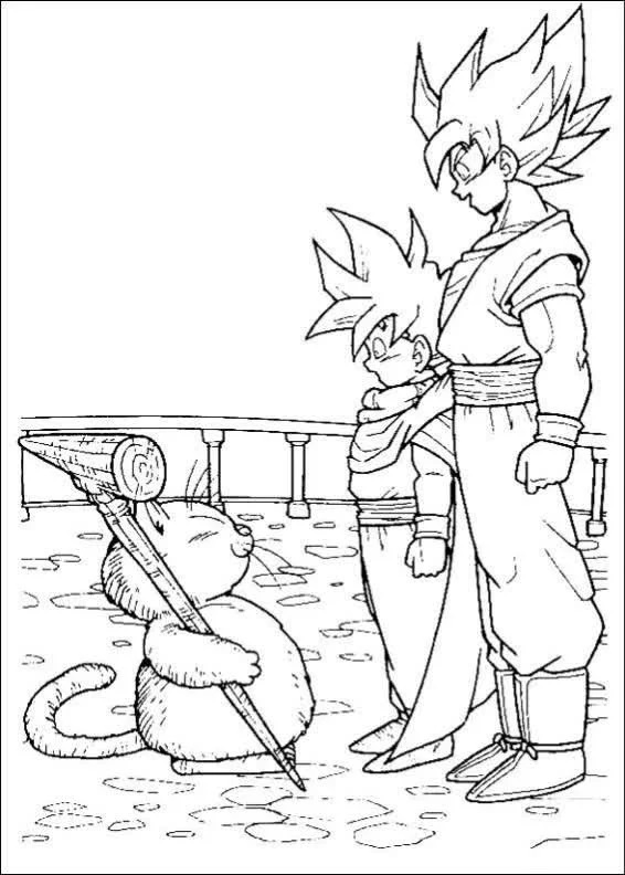 Çocuklar İçin Dragon Ball Boyama Sayfaları 