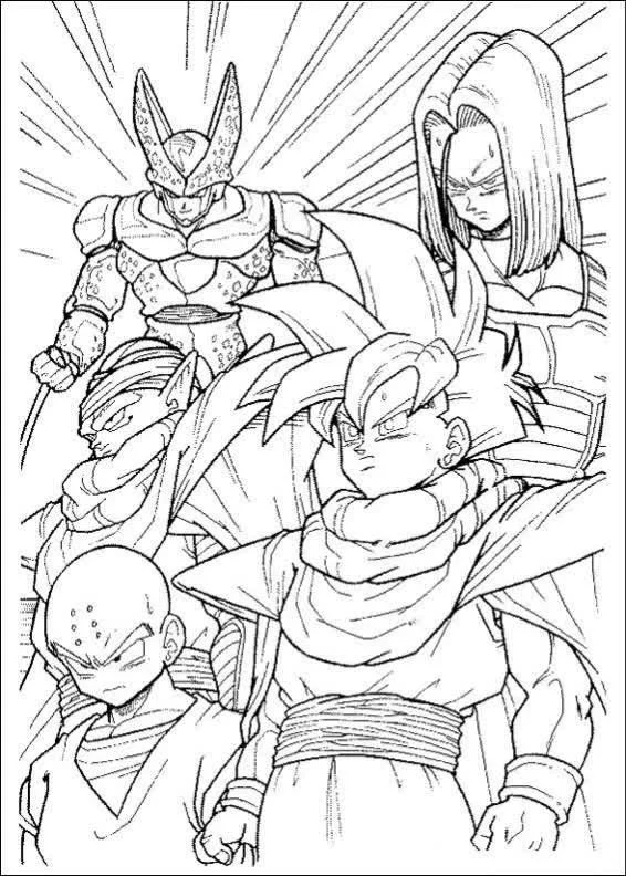 Çocuklar İçin Dragon Ball Boyama Sayfaları 