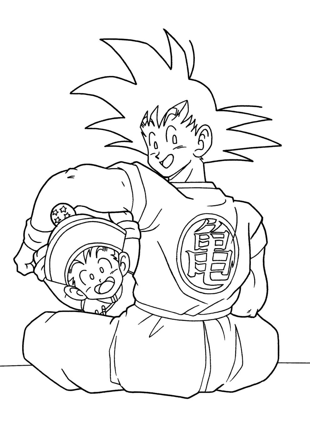 Çocuklar İçin Dragon Ball Boyama Sayfaları 