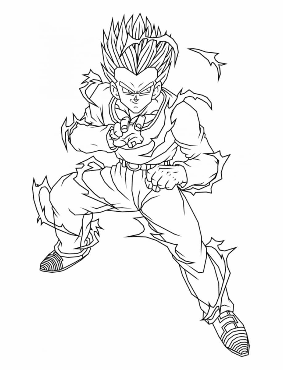 Çocuklar İçin Dragon Ball Boyama Sayfaları 