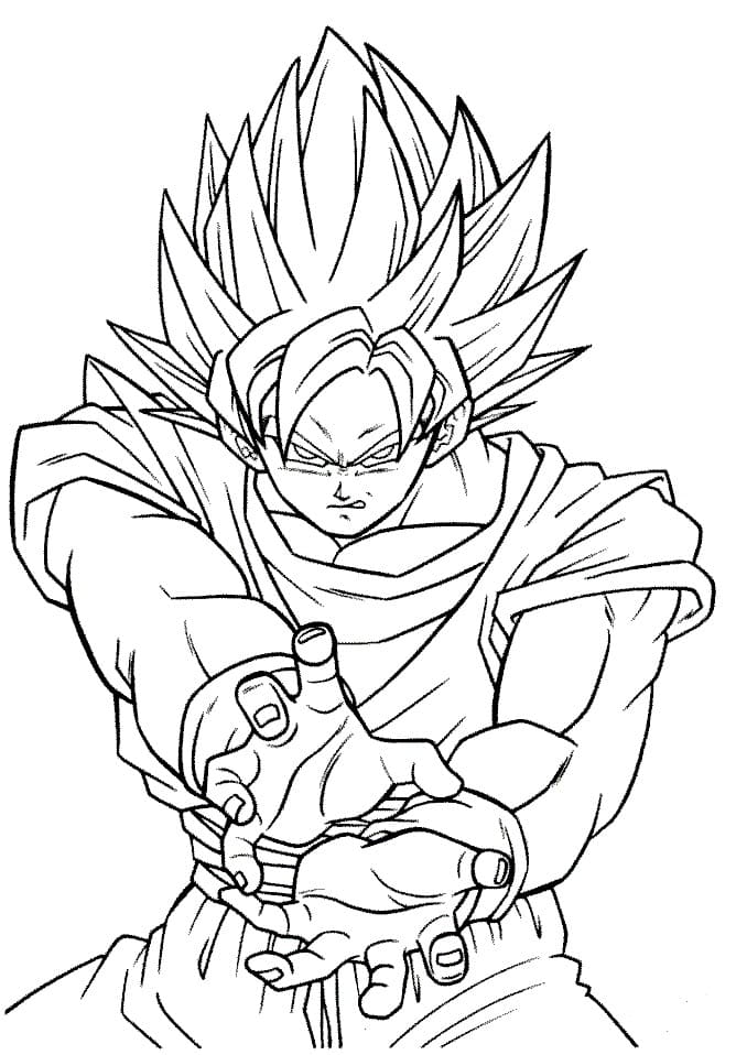 Çocuklar İçin Dragon Ball Boyama Sayfaları 