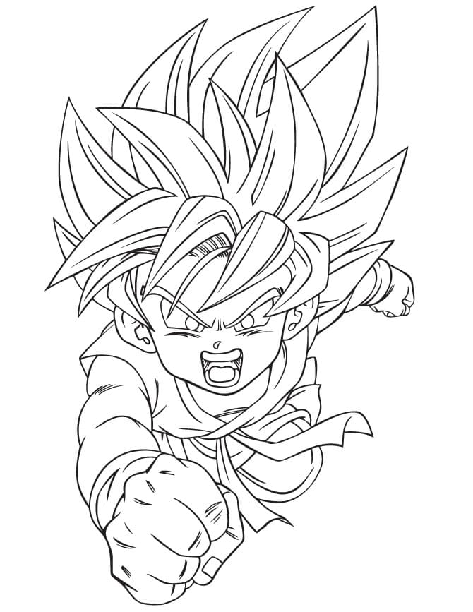 Çocuklar İçin Dragon Ball Boyama Sayfaları 
