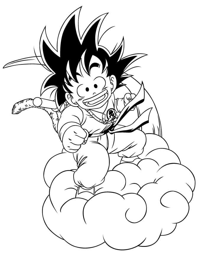 Çocuklar İçin Dragon Ball Boyama Sayfaları 