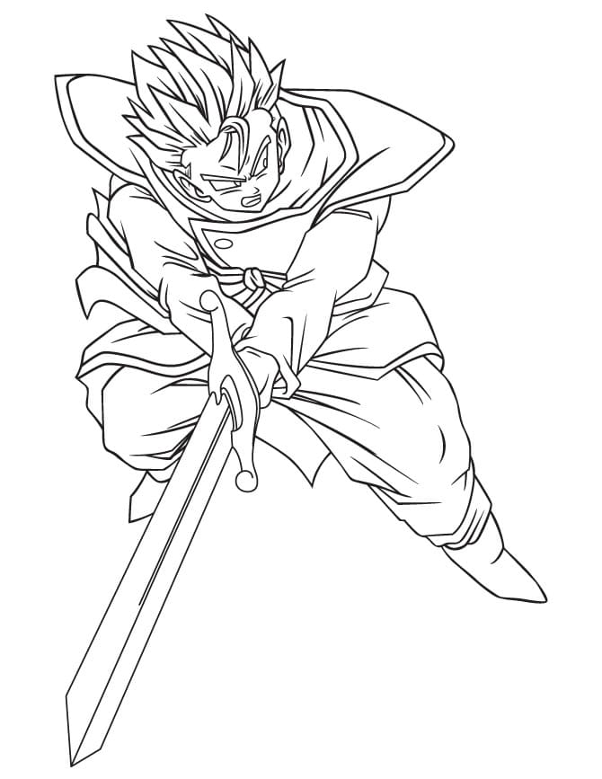 Çocuklar İçin Dragon Ball Boyama Sayfaları 