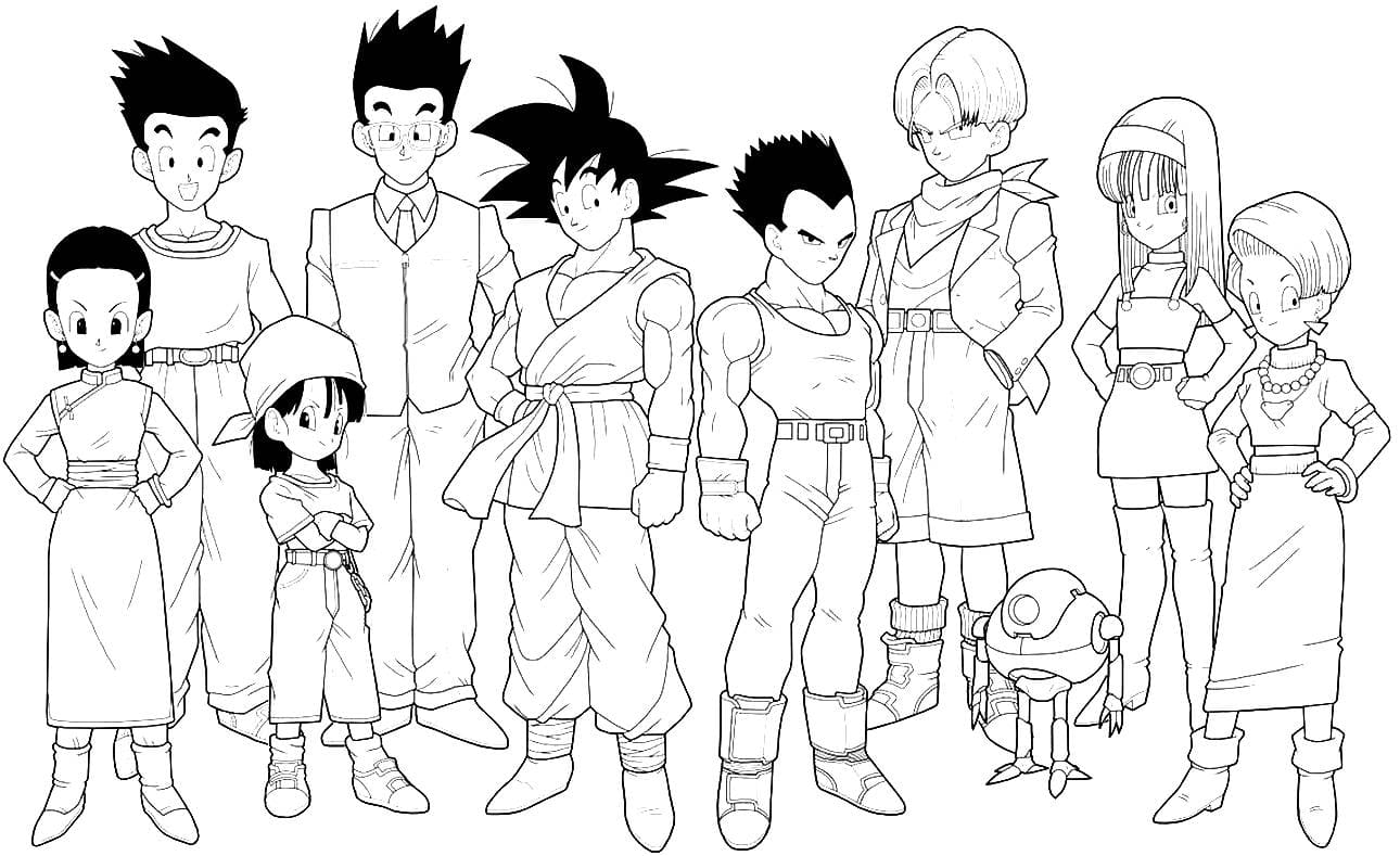 Çocuklar İçin Dragon Ball Boyama Sayfaları 