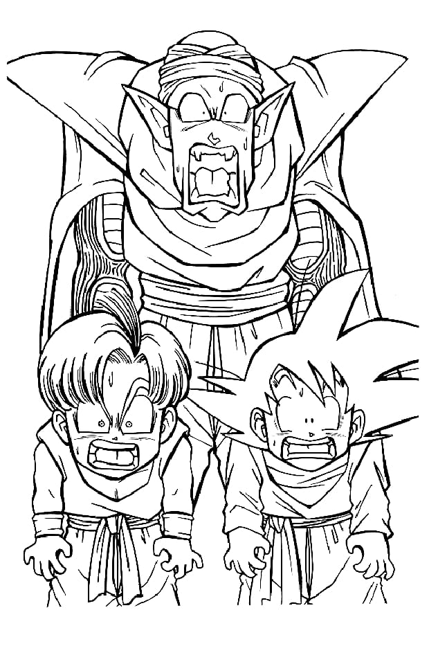 Çocuklar İçin Dragon Ball Boyama Sayfaları 
