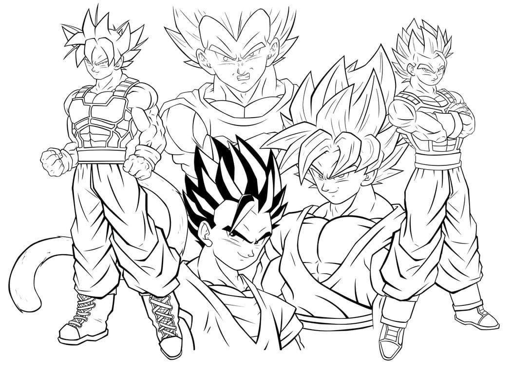 Çocuklar İçin Dragon Ball Boyama Sayfaları 