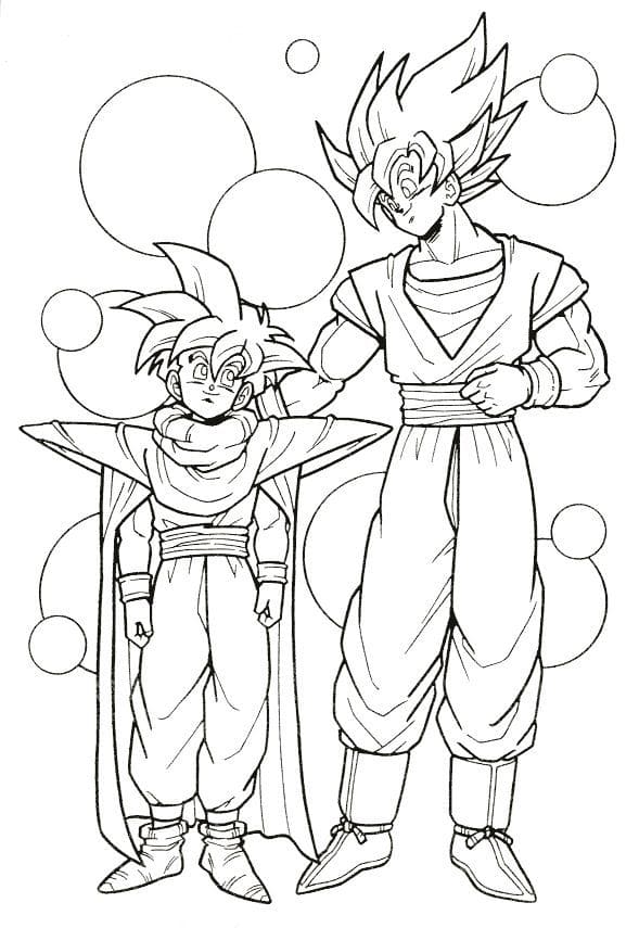 Çocuklar İçin Dragon Ball Boyama Sayfaları 