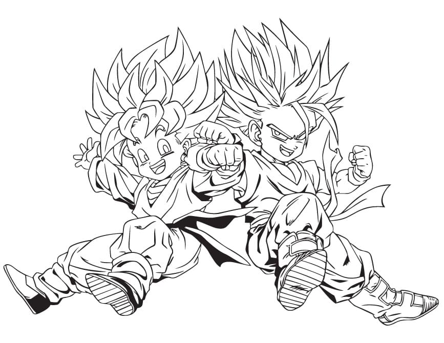 Çocuklar İçin Dragon Ball Boyama Sayfaları 