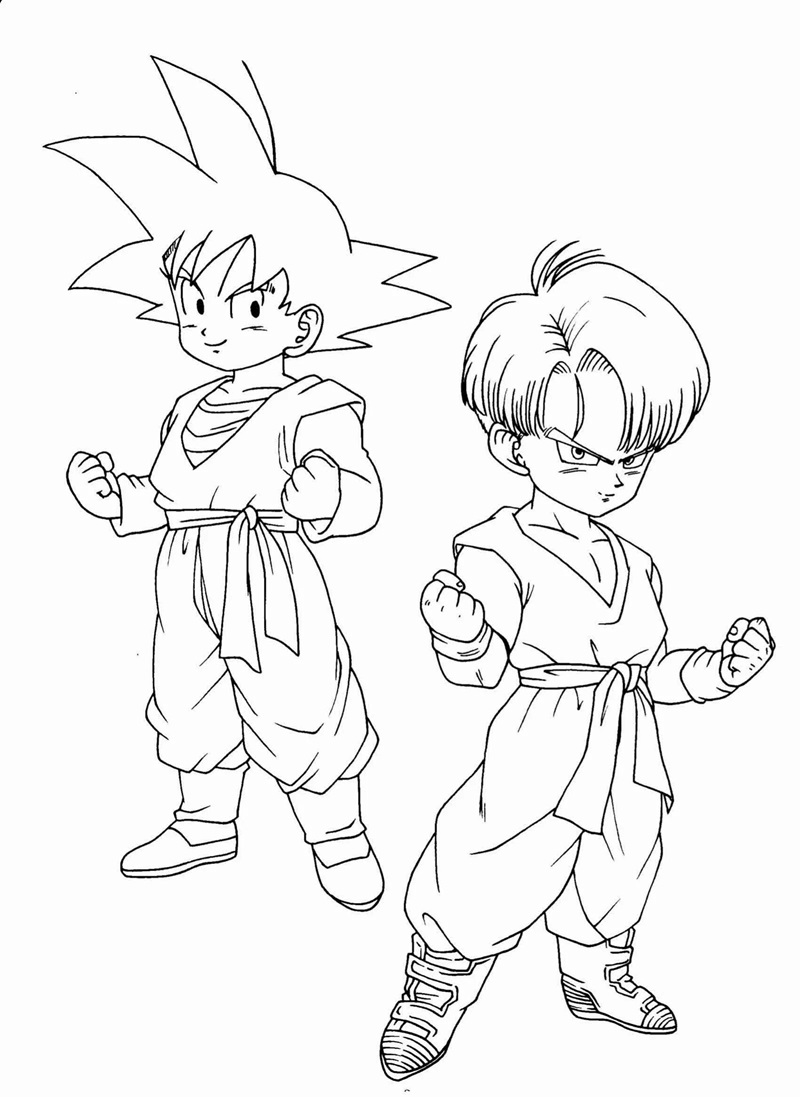 Çocuklar İçin Dragon Ball Boyama Sayfaları 