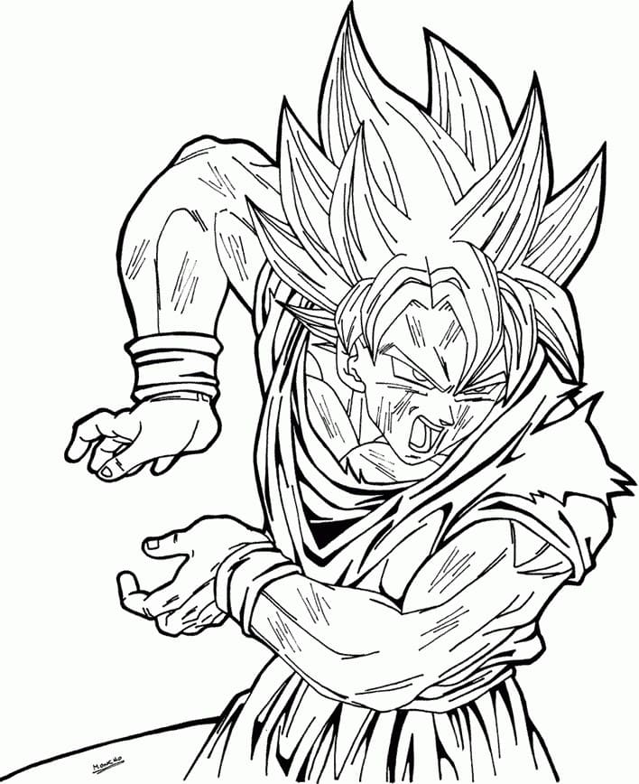 Çocuklar İçin Dragon Ball Boyama Sayfaları 