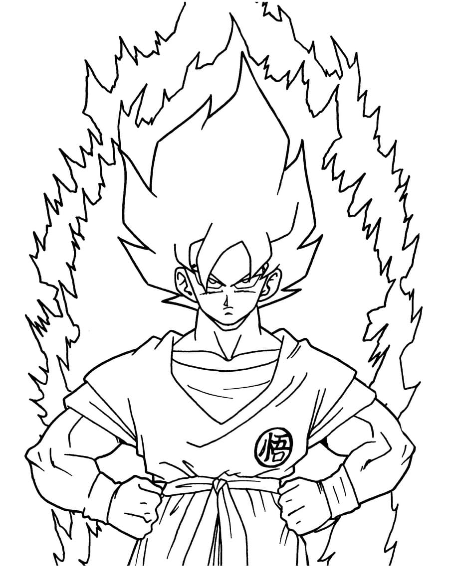 Çocuklar İçin Dragon Ball Boyama Sayfaları 