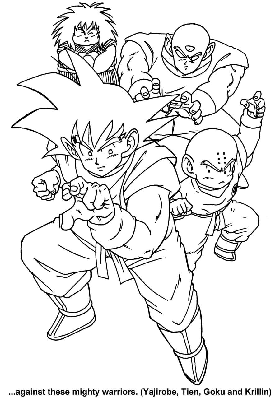 Çocuklar İçin Dragon Ball Boyama Sayfaları 