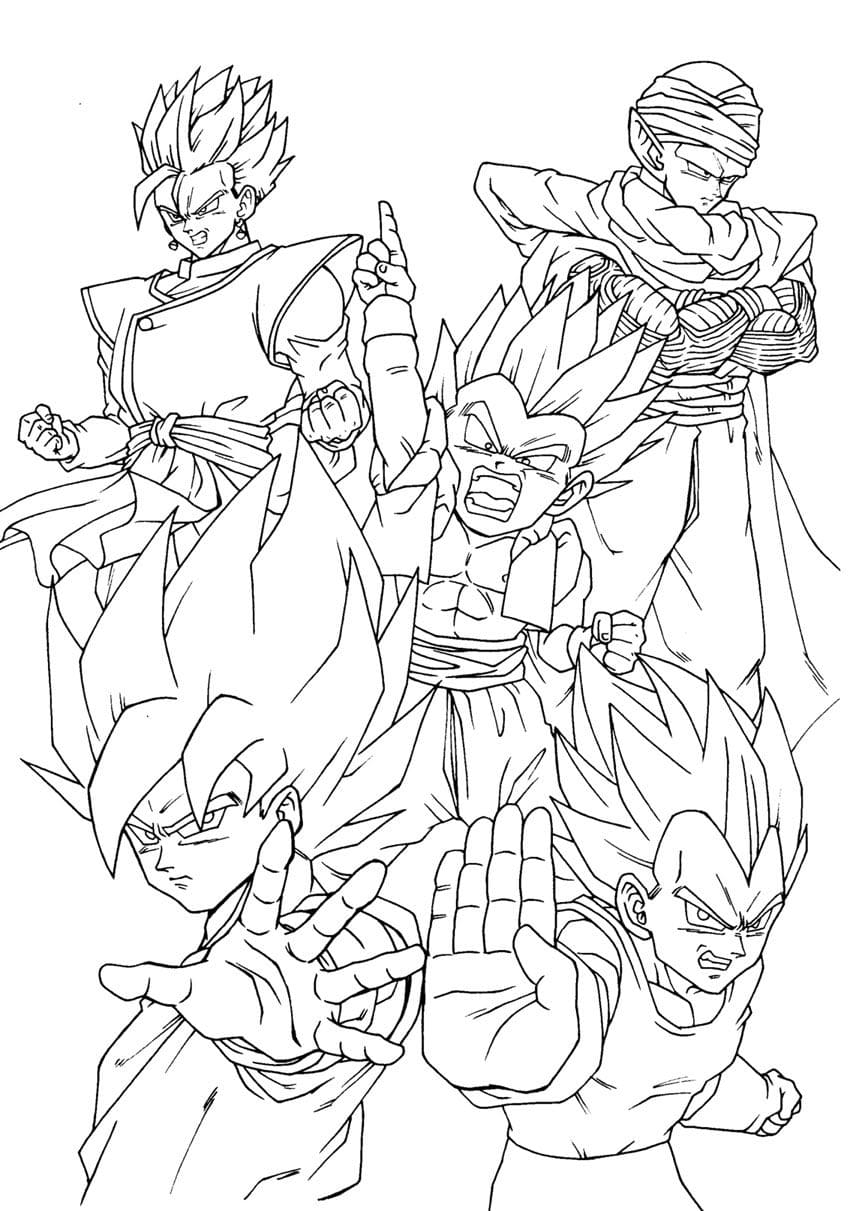 Çocuklar İçin Dragon Ball Boyama Sayfaları 