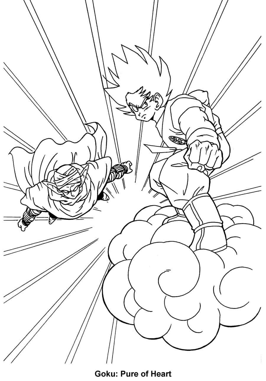 Çocuklar İçin Dragon Ball Boyama Sayfaları 