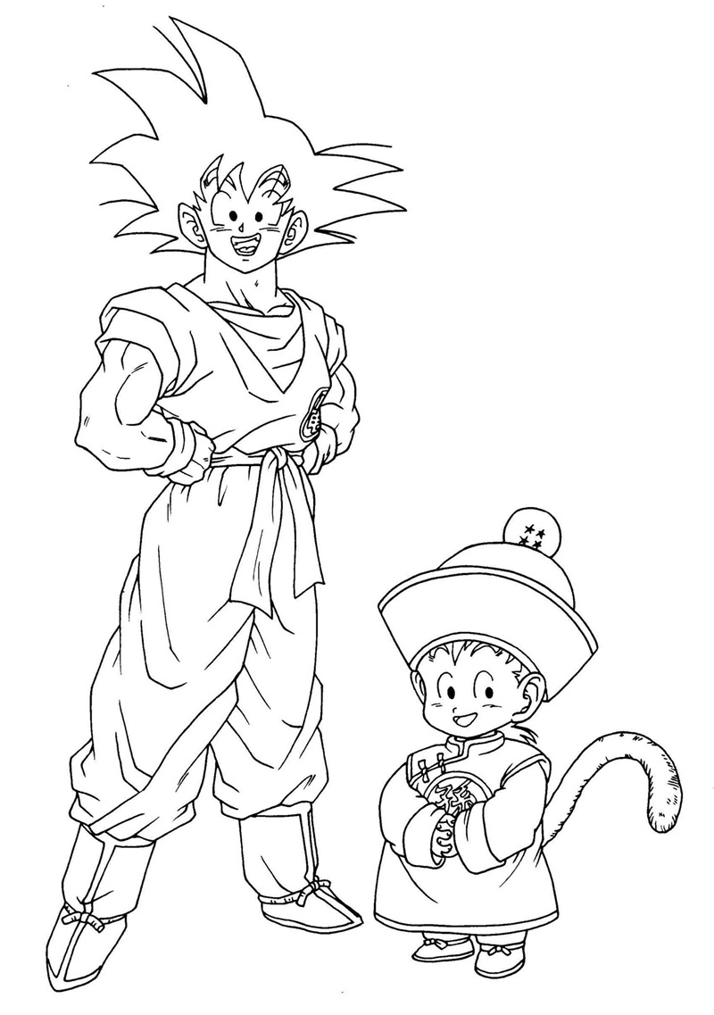Çocuklar İçin Dragon Ball Boyama Sayfaları 