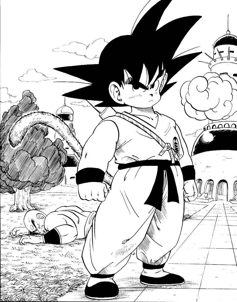 Çocuklar İçin Dragon Ball Boyama Sayfaları 