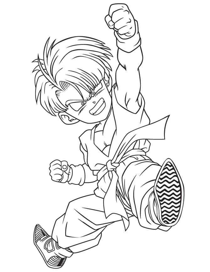Çocuklar İçin Dragon Ball Boyama Sayfaları 