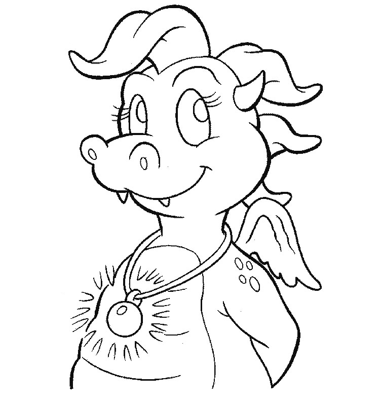 Çocuklar İçin Dragon Tales Ejderha Hikayeleri Boyama Sayfaları 