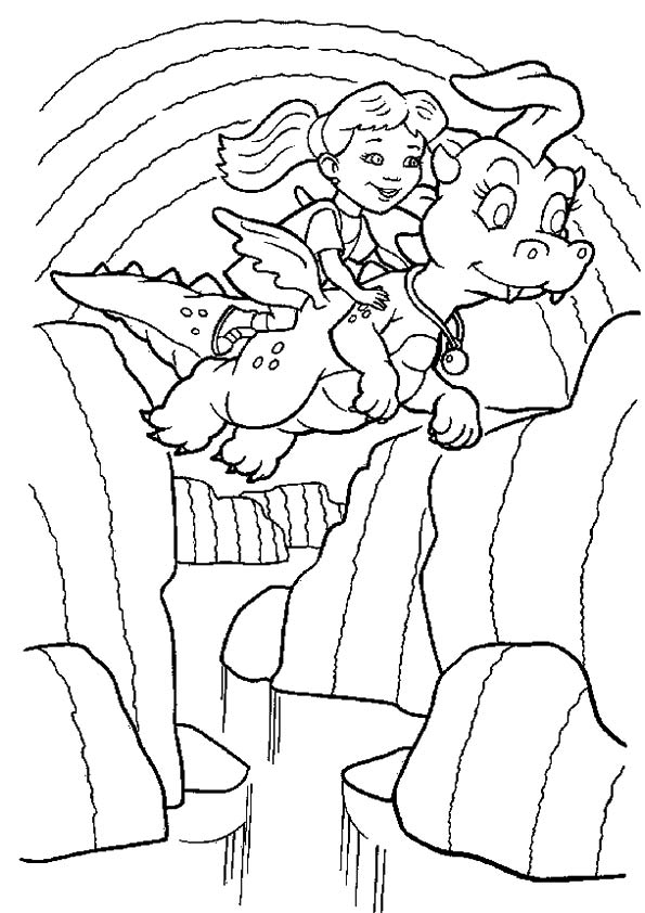 Çocuklar İçin Dragon Tales Ejderha Hikayeleri Boyama Sayfaları 