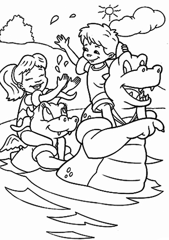 Çocuklar İçin Dragon Tales Ejderha Hikayeleri Boyama Sayfaları 
