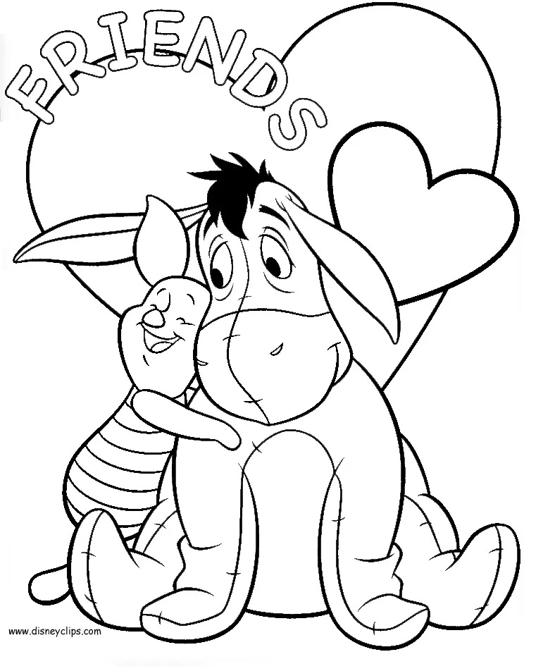 Çocuklar İçin Eeyore Boyama Sayfaları 
