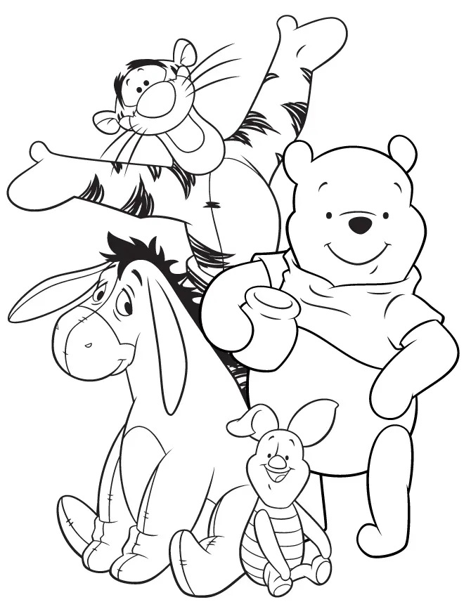 Çocuklar İçin Eeyore Boyama Sayfaları 