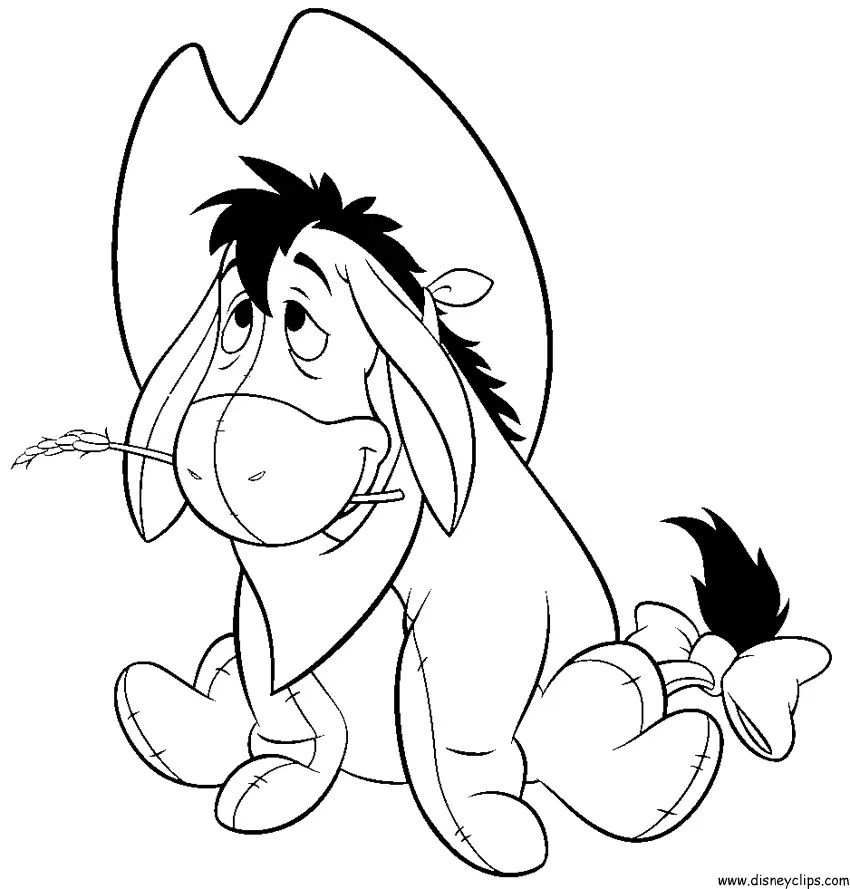 Çocuklar İçin Eeyore Boyama Sayfaları 