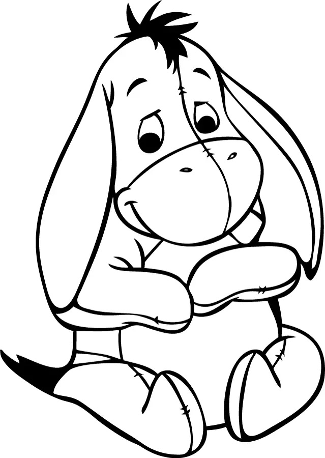 Çocuklar İçin Eeyore Boyama Sayfaları 