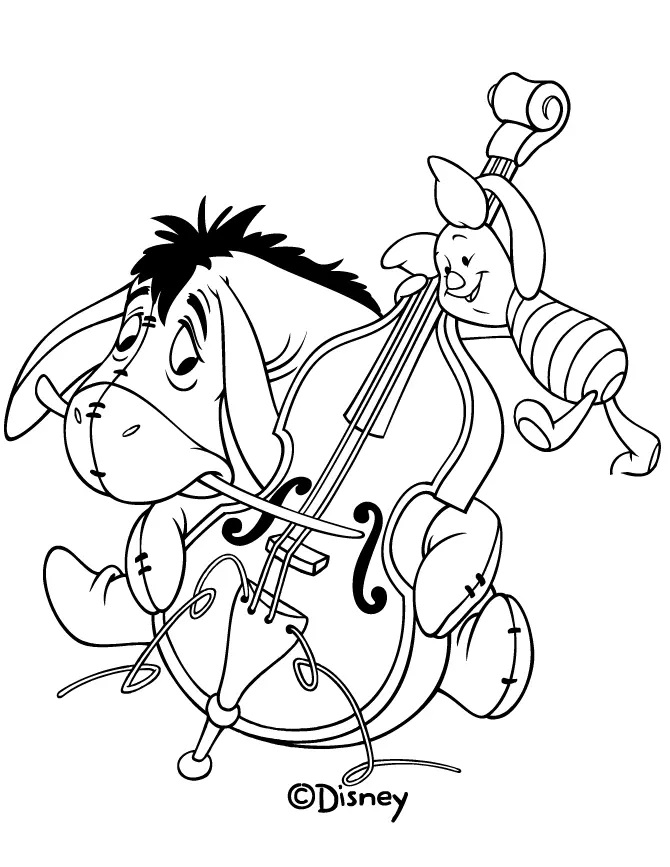Çocuklar İçin Eeyore Boyama Sayfaları 