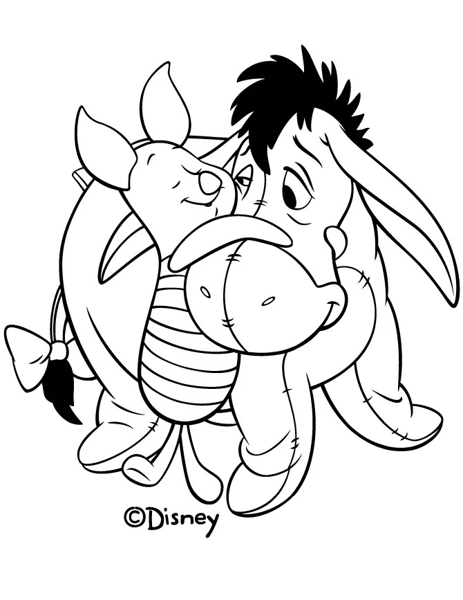 Çocuklar İçin Eeyore Boyama Sayfaları 