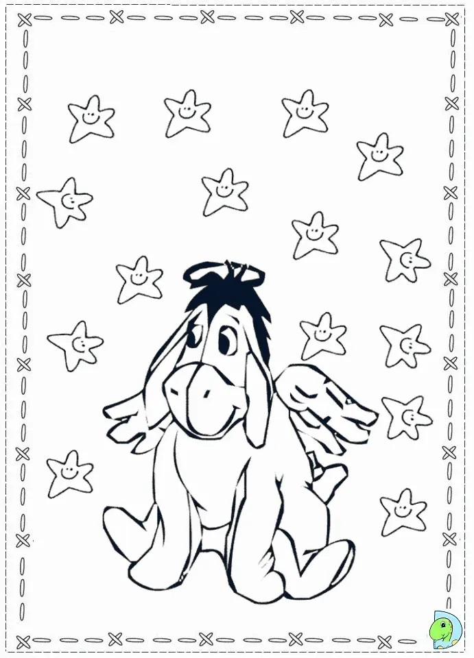 Çocuklar İçin Eeyore Boyama Sayfaları 
