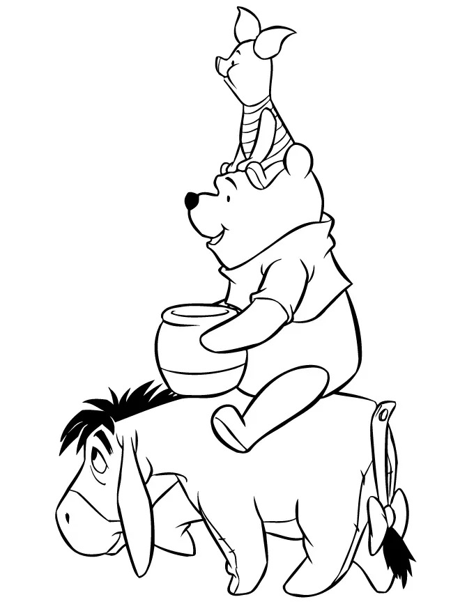 Çocuklar İçin Eeyore Boyama Sayfaları 