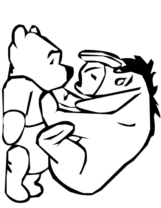 Çocuklar İçin Eeyore Boyama Sayfaları 
