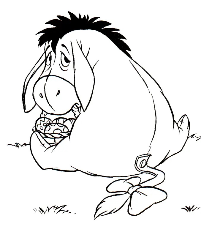 Çocuklar İçin Eeyore Boyama Sayfaları 