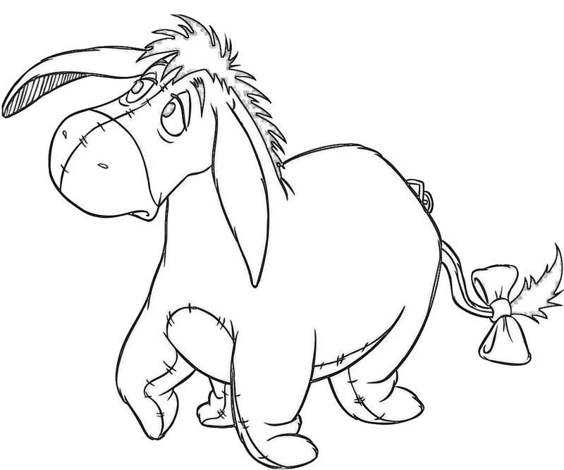 Çocuklar İçin Eeyore Boyama Sayfaları 