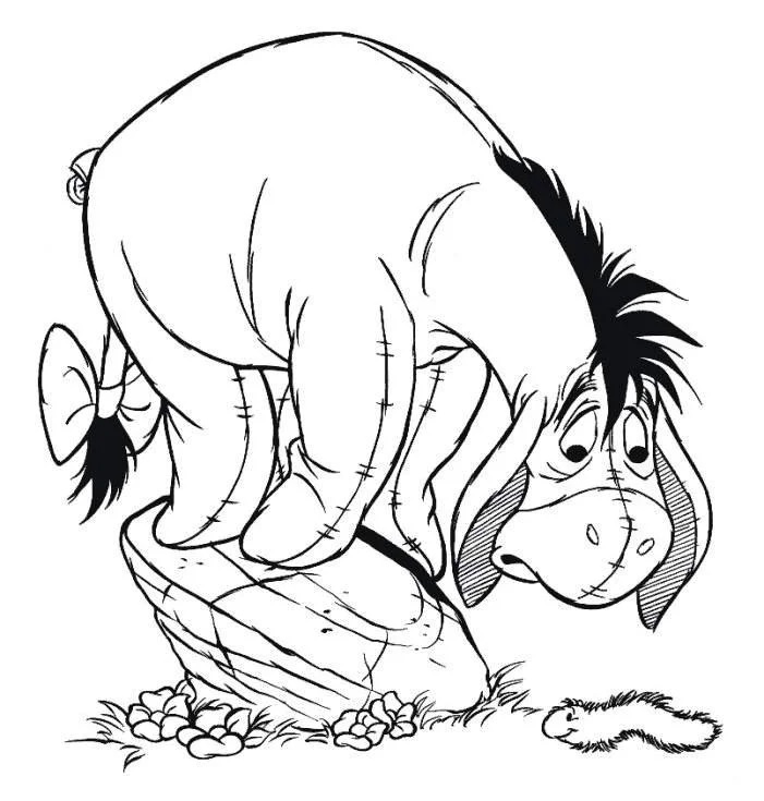 Çocuklar İçin Eeyore Boyama Sayfaları 