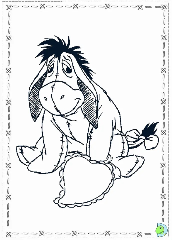 Çocuklar İçin Eeyore Boyama Sayfaları 