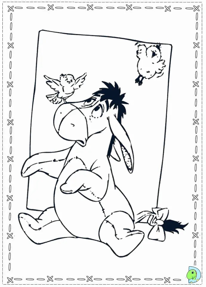 Çocuklar İçin Eeyore Boyama Sayfaları 