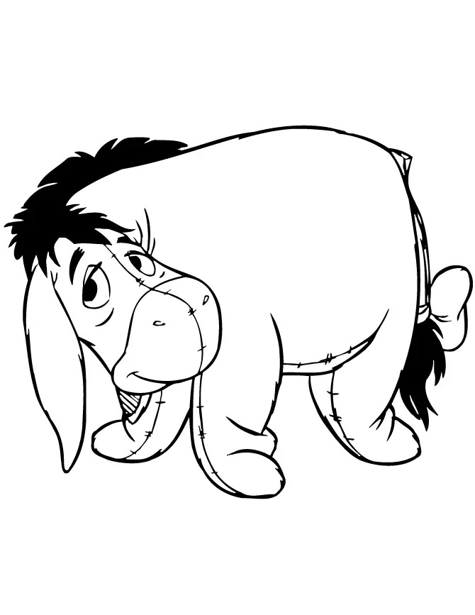 Çocuklar İçin Eeyore Boyama Sayfaları 